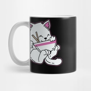 Cute Japanese Anime Ramen Cat T-Shirt Gift Manga Mug